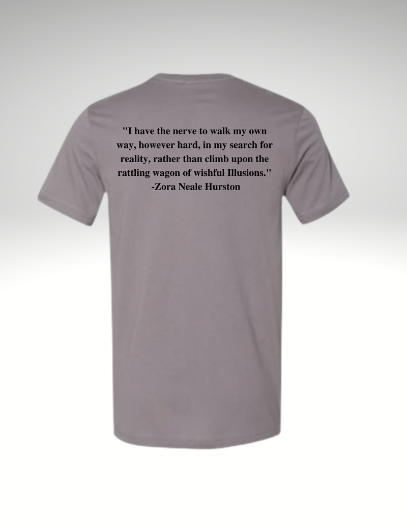 Zora Neale Hurston Gray Short Sleeve Unisex T-shirt