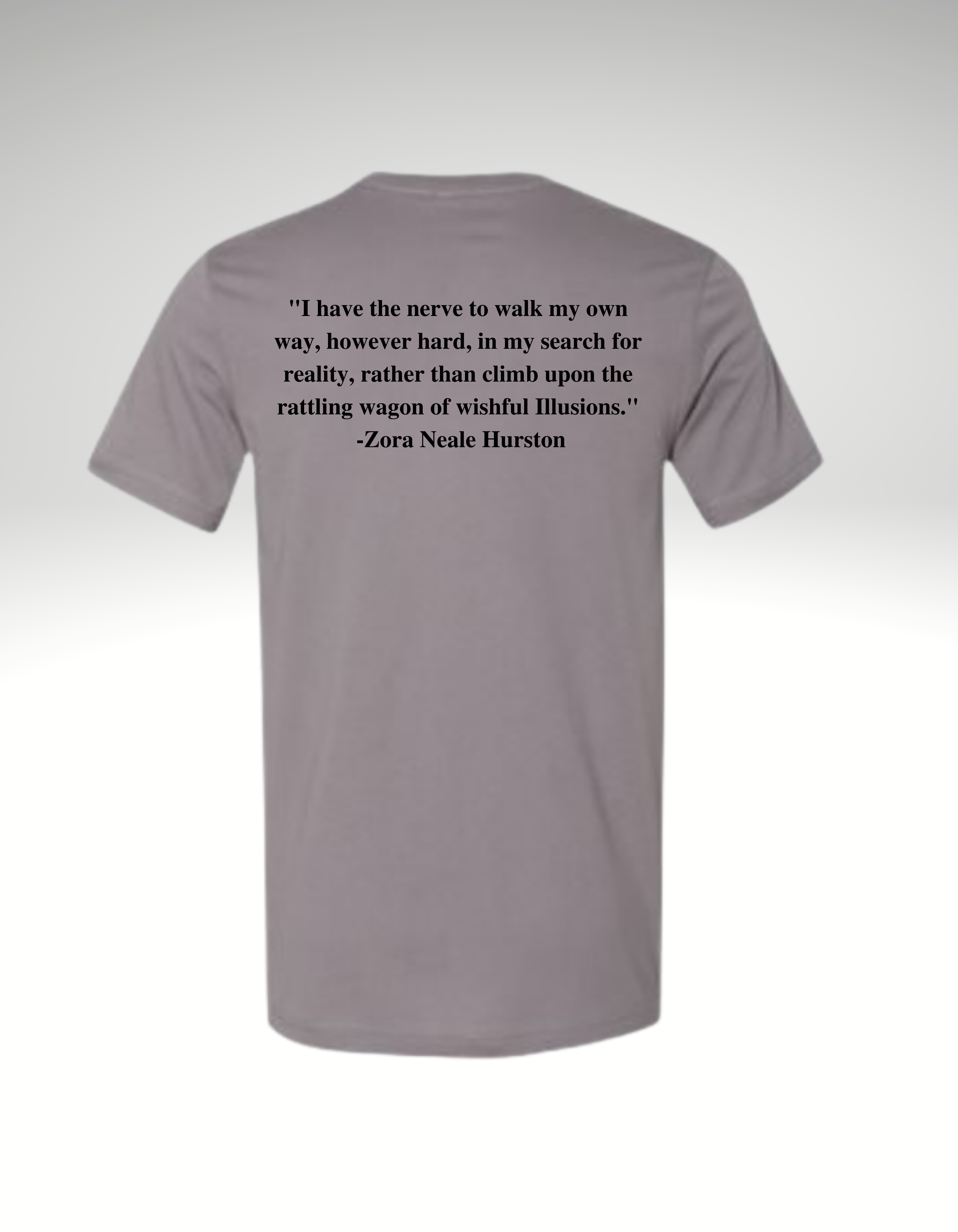 Zora Neale Hurston Gray Short Sleeve Unisex T-shirt