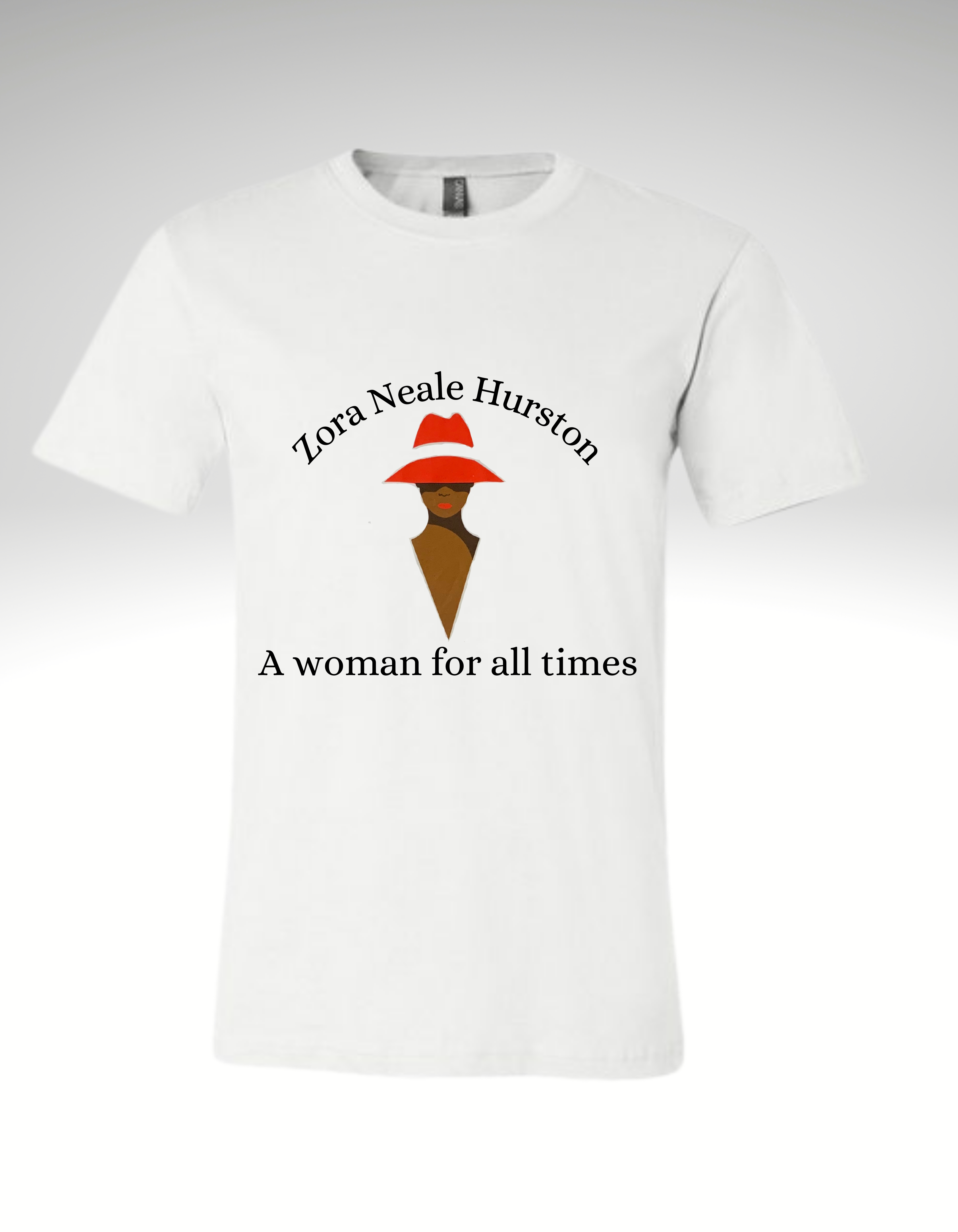 Zora Neale Hurston White and Red Unisex T-shirt